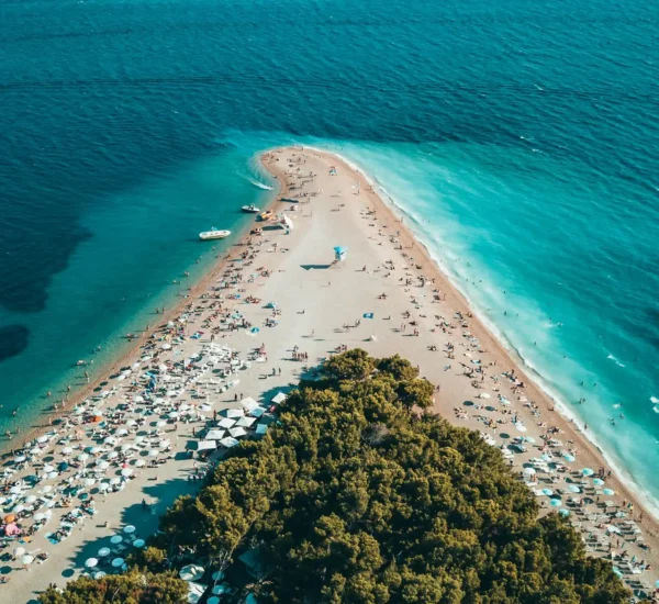 Zlatni rat beach birdeye view